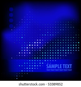 Abstract dotted dark blue template. Vector