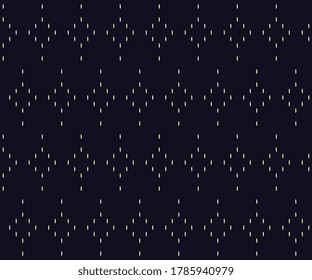 Abstract dotted geometric small line shape motif pattern ultimate blue background. Square ornament geometrical manly fabric design. Ladies dress, man shirt, silk scarf simple geo allover print block
