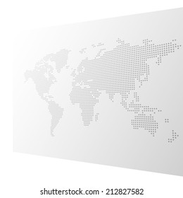 Abstract dotted globe background