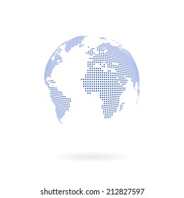 Abstract dotted globe background