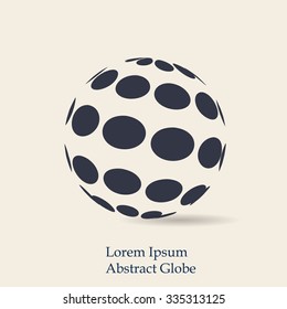 Abstract dotted globe, logo design