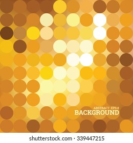 Abstract dotted gold background, editable vector eps 8