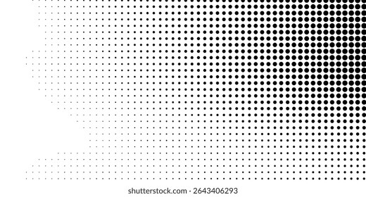 Abstract dotted gradient texture. Vanishing polka dot background. Repeating dots modern abstract design
