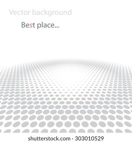 Abstract dotted grey vector background. Your image may be in the center
