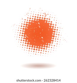 Abstract dotted grunge orange background