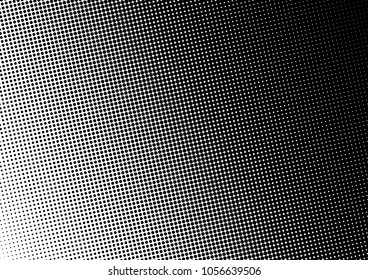 Abstract Dotted Halftone Background. Black and White Texture. Pop-art Backdrop. Vintage Distressed Overlay. Vector illustration