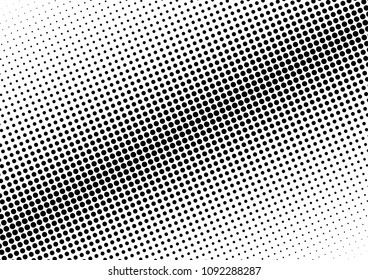 Abstract Dotted Halftone Background. Gradient Texture. Black and White Vintage Overlay. Points Dots Pattern. Vector illustration