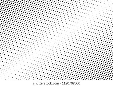 Abstract Dotted Halftone Background. Gradient Texture. Distressed Dots Backdrop. Monochrome Pattern. Vector illustration