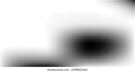 Abstract dotted halftone background. Gradient texture background with dots. Noise Stipple pointillism pattern.