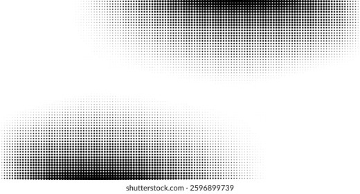 Abstract dotted halftone background. Grainy gradient texture background with dots. Noise Stipple pointillism pattern. Sand, grain, grunge stipple effect.