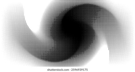 Abstract dotted halftone background. Grainy gradient texture background with dots. Noise Stipple pointillism pattern. Sand, grain, grunge stipple effect.