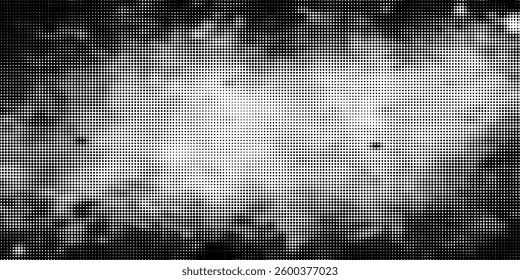 Abstract dotted halftone background. Grainy gradient texture background with dots. Noise Stipple pointillism pattern. Sand  grain  grunge stipple effect. 