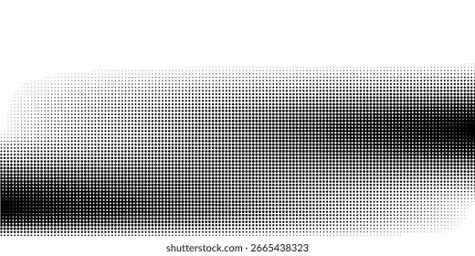 Abstractas fondo de semitono punteado. Fondo de textura de gradiente granulado con puntos. Patrón de puntillismo de Stipple de ruido. Arena, grano, efecto punteado grunge.
