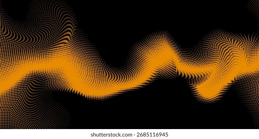 Abstract dotted halftone background. Grainy gradient texture background with dots. Noise Stipple pointillism pattern. Sand, grain, grunge stipple effect.
