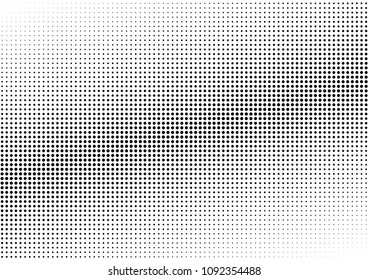 Abstract Dotted Halftone Background. Grunge Fade Texture. Distressed Modern Pattern. Monochrome Pop-art Backdrop. Vector illustration