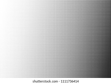 Abstract Dotted Halftone Background. Monochrome Black and White Overlay. Points Pop-art Texture. Dots Backdrop. Vector illustration