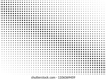 Abstract Dotted Halftone Background. Points Modern Pattern. Dots Pop-art Overlay. Distressed Monochrome Texture. Vector illustration