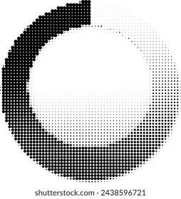 Abstract dotted halftone circle logo design