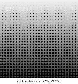 Abstract dotted halftone effect grey color vector background