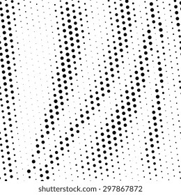 Abstract dotted halftone effect vector background. Black and white pattern