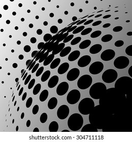 Abstract dotted halftone effect vector background