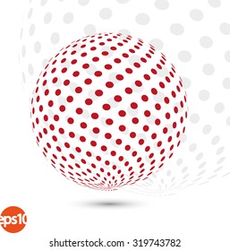 Abstract dotted halftone effect vector background