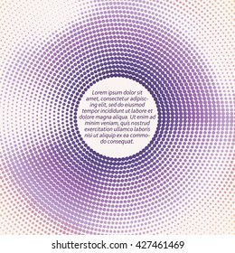 Abstract dotted halftone effect. Vector and illustration. Texture and background .