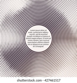 Abstract dotted halftone effect. Vector and illustration. Texture and background .