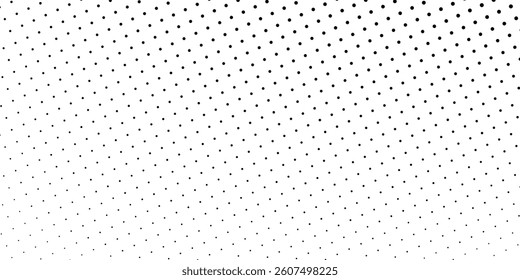Abstract dotted halftone gradient texture. Vanishing polka dot background. Repeating dots gradation pattern simple art