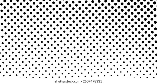 Abstract dotted halftone gradient texture. Vanishing polka dot background. Repeating dots gradation pattern simple art modern