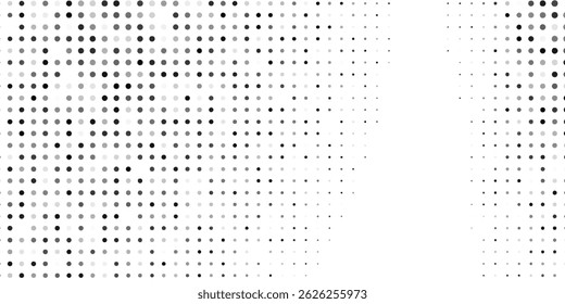 Textura de gradiente de meio-tom pontilhado abstrato. Plano de fundo de ponto de polca de fuga. Repetir pontos simples abstrato