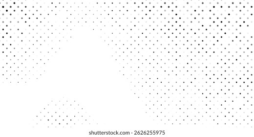 Abstract dotted halftone gradient texture. Vanishing polka dot background. Repeating dots simple abstract modern art