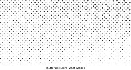 Abstract dotted halftone gradient texture. Vanishing polka dot background. Repeating dots gradation modern abstract simple