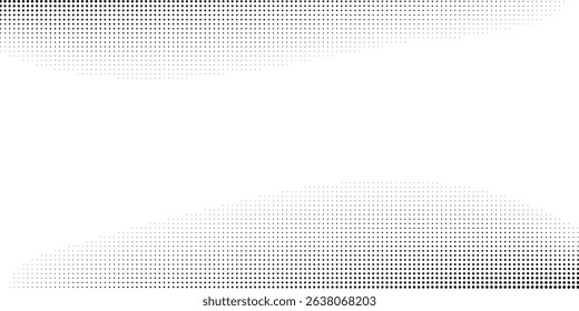 Abstract dotted halftone gradient texture. Vanishing polka dot background. Repeating dots simple