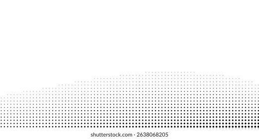 Abstract dotted halftone gradient texture. Vanishing polka dot background. Repeating dots simple abstract modern art