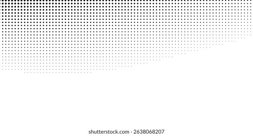 Abstract dotted halftone gradient texture. Vanishing polka dot background. Repeating dots simple abstract modern