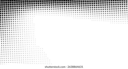 Abstract dotted halftone gradient texture. Vanishing polka dot background simple modern abstract vector