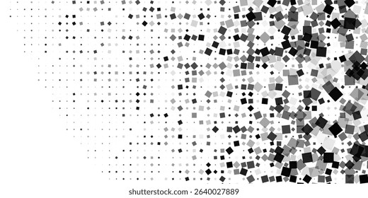 Abstract dotted halftone gradient texture. Vanishing polka dot background. Repeating dots gradation simple art