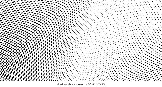 Abstract dotted halftone gradient texture. Vanishing polka dot background. Repeating dots gradation illustration abstract art