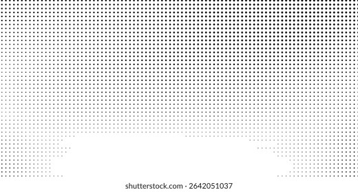 Abstract dotted halftone gradient texture. Vanishing polka dot background vector abstract simple art