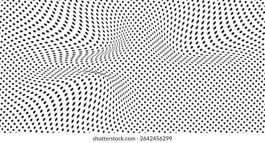 Abstract dotted halftone gradient texture. Vanishing polka dot background. Repeating dots gradation illustration abstract modern art
