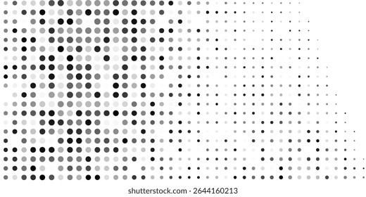Abstract dotted halftone gradient texture. Vanishing polka dot vector illustration abstract modern