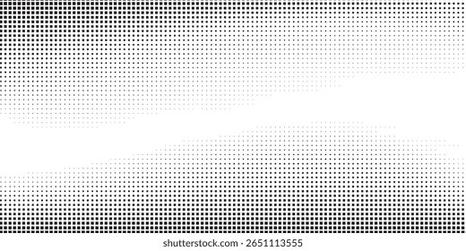 Abstract dotted halftone gradient texture. Vanishing polka dot simple abstract