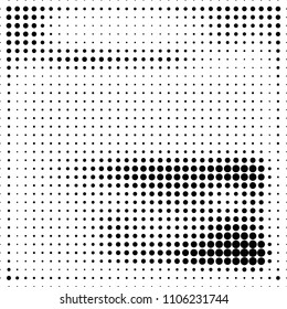 Abstract dotted halftone grungy texture. Vector design background