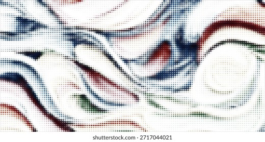 Textura de meio-tom pontilhada abstrata desaparecendo do branco para o azul escuro e o azul profundo no gradiente vertical