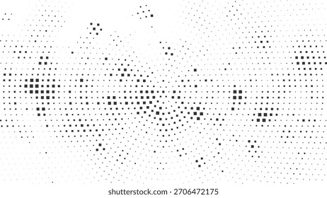 Abstractas textura de semitono punteado con partículas dispersas que forman un efecto de gradiente artístico, creando un movimiento dinámico moderno para Diseños gráficos digitales contemporáneos