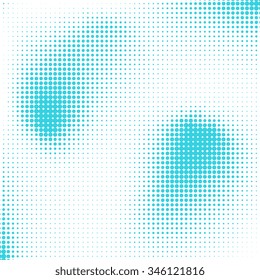 Abstract dotted halftone vector background. Blue dots