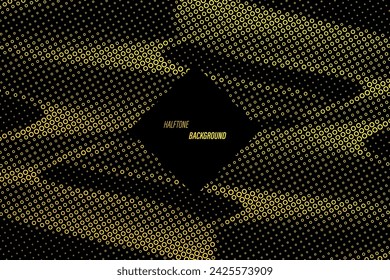 Abstract dotted halftone wave, business background. Curved dots plane symbolized movement, flow motion.