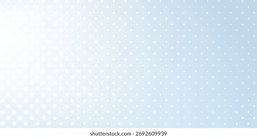 Abstractas fondo azul claro punteado con ondas transparentes. Ilustración de patrón de semitono en blanco en resolución 4k. arte simple moderno superposición