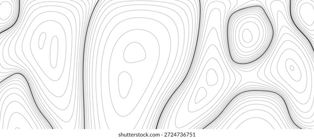abstrato linhas pontilhadas rodapé mapa de contorno topográfico